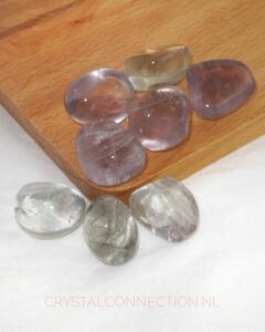 Fluoriet trommelsteen transparant