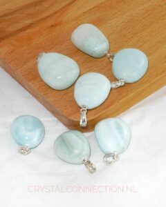 Hemimorfiet hanger zilv. oogje