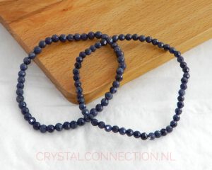 Saffier armband facet