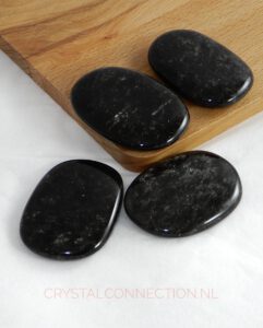 Zilver obsidiaan schijfsteen