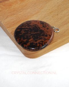 Mahonie obsidiaan hanger plat