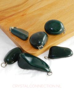 Groene Jaspis hanger groot